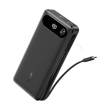Anker Power Bank (20K, 87W, Built-In USB-C Cable)
