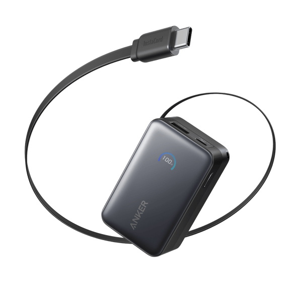 Anker Nano Power Bank (10K, 45W, Built-In Retractable USB-C Cable)