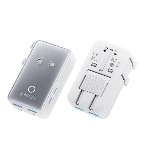 Anker Nano Travel Adapter (5-in-1, 20W, 1-Pack)