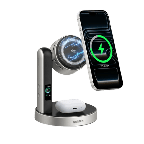 UGREEN MagFlow Pro Qi2 25W 2-in-1 Wireless Charger with Cooling