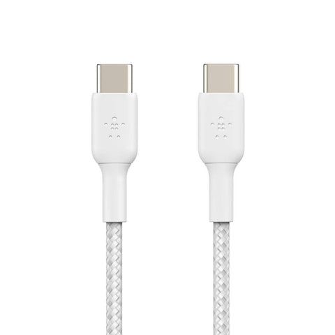 Belkin USB C to USB C Fast Charging Type C Cable Tough Unbreakable Braided Nylon Material, 60W PD, 3.3 feet
