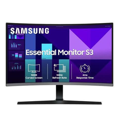 Samsung Essential S3 32 Inch 100Hz 1920 x 1080 Resolution 4ms Response Time VA Panel Gaming Monitors LS32D390GAWXXL