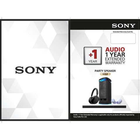 Sony AUDIO +1 Year Extended Warranty-Party Speaker Gold