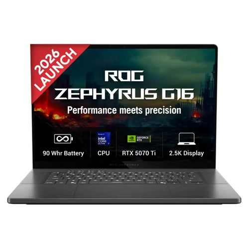 ASUS ASUS ROG Zephyrus G16 16 inch INTEL Ultra 9 386H RTX5070Ti 12GB GPU DDR5 32GB RAM 2TB SSD Gaming…