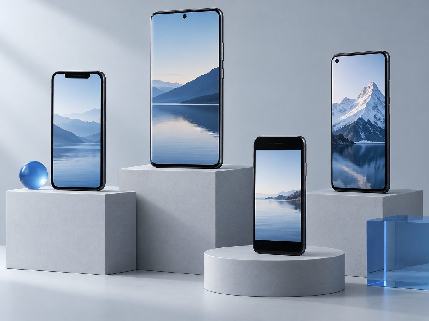 A selection of mobile phones